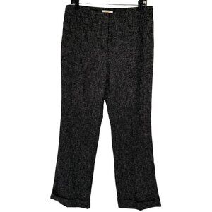 Talbots Womens black pattern Dress Pants Size 10 pockets Cotton Blend career